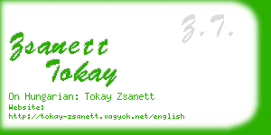 zsanett tokay business card